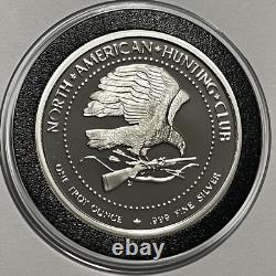 Bison Buffalo Rare Hunting Club Proof Coin 1 Troy Oz. 999 Fine Silver Round 999