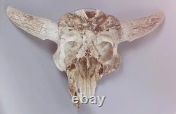 Bison Buffalo Skull Horns Without Caps Rustic Weathered Vintage 28 Width Cabin