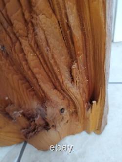 Bison Buffalo Wood Carving by Gary & Marilyn Betlach Wisconsin Stump Large Decor