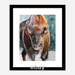 Bison Bull by Wynn Derr Art Print on Paper or Canvas + Free Shipping
