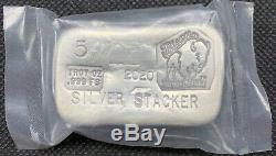 Bison Bullion 2020 Silver Stacker Limited Edition 5 Oz. 999 Silver Bar