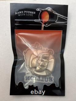 Bison Bullion 3 oz. 999 Fine Hand Poured Silver Skull Round Sealed