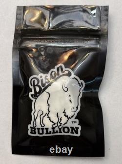 Bison Bullion 3 oz. 999 Fine Hand Poured Silver Skull Round Sealed