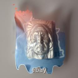 Bison Bullion 3oz Hand Poured Silver Art Bar NATIVE AMERICAN Trader