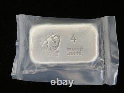 Bison Bullion 4 Oz Poured Silver Bar Z1836