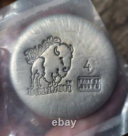 Bison Bullion 4 Troy Oz Silver Round. 999 Fine Silver! SEE ITEM DESCRIPTION