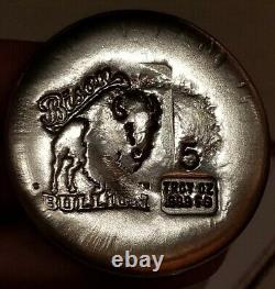 Bison Bullion 5 troy Ounce Round. 999 Fine Silver Bullion