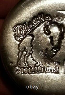 Bison Bullion 5 troy Ounce Round. 999 Fine Silver Bullion