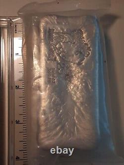 Bison Bullion BB 25 Troy Oz Hand-Poured Silver Bar Ingot. 999 FS Fine Silver