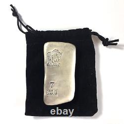 Bison Bullion Butt Babe 7 Oz. 999 Fine Silver Hand Poured Premium Bar, Nice