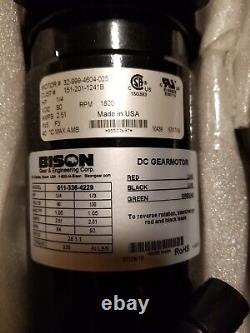Bison DC Gear Motor 336 Series PMDC 1800 RPM 1/4 HP 011-336-4229 011-336-4029