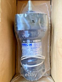 Bison DC Gearmotor model 011-190-1105, 1/20 hp, 24 vdc, 51 gear ratio, NIB