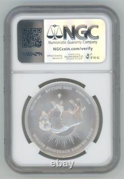 Bison Dollar 1 Oz Silver Ms70 1st Day Issue Mercanti Auto 1 Of 125