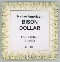 Bison Dollar 1 Oz Silver Ms70 1st Day Issue Mercanti Auto 1 Of 125