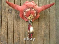 Bison Forehead, Black War Bonnet, Buffalo, Native American, Bison