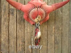 Bison Forehead, Black War Bonnet, Buffalo, Native American, Bison