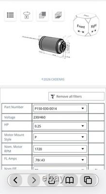 Bison Gear & Engineering SS. 25 Hp P150-030-0014 3 Phase Induction