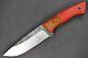 Bison Knife by Allen Surls. 16 A2 Blade, Micarta Bolstered Cherry Bomb Burlap