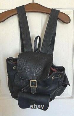 Bison Leather Coronado CCW Satchel Buckle Backpack Black Sack Lock Pocket RARE