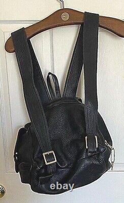 Bison Leather Coronado CCW Satchel Buckle Backpack Black Sack Lock Pocket RARE