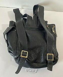 Bison Leather Coronado CCW Satchel Buckle Backpack Black Sack Lock Pocket RARE