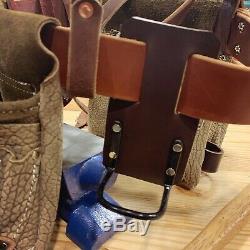 Bison Leather Tool Belt with Suspenders. Handmade. Pro Carpenters Nail Bags