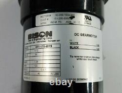 Bison. M#011-175-4019 (32-999-1604-007). DC Gearmotor. 90 Vdc. 1/10 Hp, 120 RPM