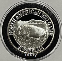 Bison N. American Hunt Club Proof Coin 1 Troy Oz. 999 Fine Silver Round Buffalo
