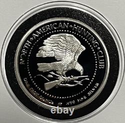 Bison N. American Hunt Club Proof Coin 1 Troy Oz. 999 Fine Silver Round Buffalo