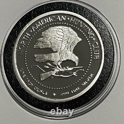 Bison N. American Hunt Club Proof Coin 1 Troy Oz. 999 Fine Silver Round Buffalo
