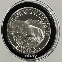 Bison N. American Hunt Club Proof Coin 1 Troy Oz. 999 Fine Silver Round Buffalo