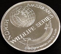 Bison, North American Wildlife Series, 2 Troy Oz. 999 Fine Silver round