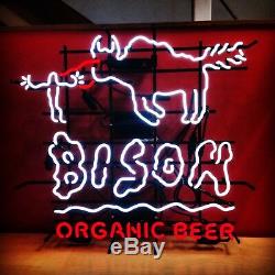 Bison Organic Beer craft beer neon lighted sign