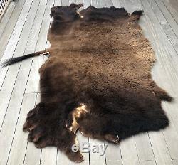 Bison Pelt / Hide 5' x 9' 16.8 lbs Craft Grade Free Shipping Pre-Owned