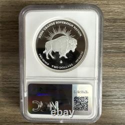 Bison-Silver-Dollar 2-oz Silver NGC Hand-Signed Mercanti US-Mint PF-70 FDI 2025