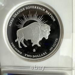 Bison-Silver-Dollar 2-oz Silver NGC Hand-Signed Mercanti US-Mint PF-70 FDI 2025