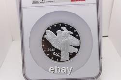 Bison Silver-Dollar 5-oz NGC Proof US-Mint Mercanti Hand-Signed Mesa-Grande FDI