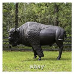 Bison Statue Life Size Bronze Painted Buffalo Sculpture, No Rust Aluminum