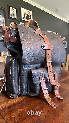 Bison Top-Grain Leather Backpack Unique & Handcrafted. One-of-a-Kind