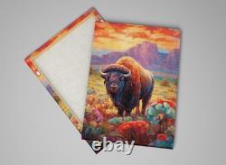 Bison Wall Art Canvas Print Texas Wildlife Extra Large Decor Living Room Decor