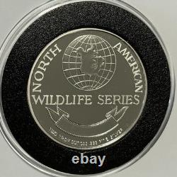Bison Wildlife Series Proof Coin 2 Troy Oz. 999 Fine Silver Round Medal Buffalo