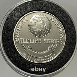 Bison Wildlife Series Proof Coin 2 Troy Oz. 999 Fine Silver Round Medal Buffalo