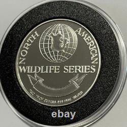 Bison Wildlife Series Proof Coin 2 Troy Oz. 999 Fine Silver Round Medal Buffalo