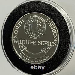 Bison Wildlife Series Proof Coin 2 Troy Oz. 999 Fine Silver Round Medal Buffalo