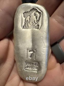 Bison bullion 7 Oz Silver Hand Poured Bison Head
