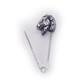 Bison head with Safety Pin Sterling Silver Bison Head