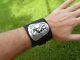 Black large Buffalo Bison leather adjustable cuff men bracelet wristband