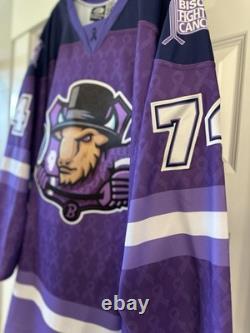 Bloomington Bison 2024-2025 Inaugural Season Hockey Fights Cancer Jersey #74