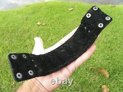 Bracelet cuff genuine rustic black Alligator horn Bison leather for 7.5 wrist