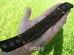 Bracelet genuine Crocodile Alligator Bison brown gold color cuff customize size